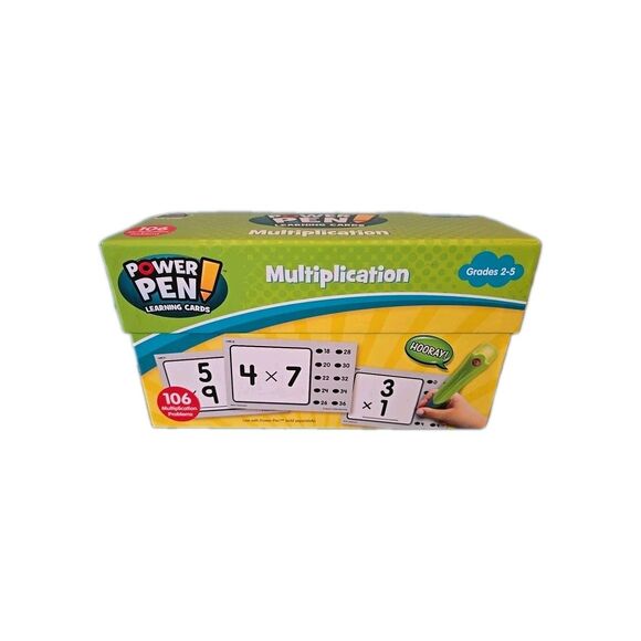 Power Pen Multiplication Learning Cards Grades 2-5 106 Multplication Problems - Picture 1 of 10